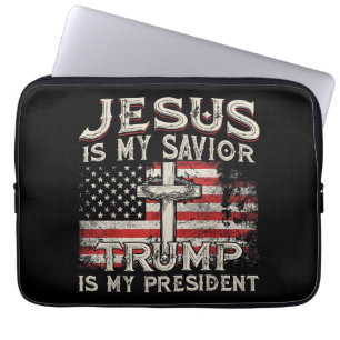 Jesus ist mein Retter Trump ist mein Präsident Ame Laptopschutzhülle