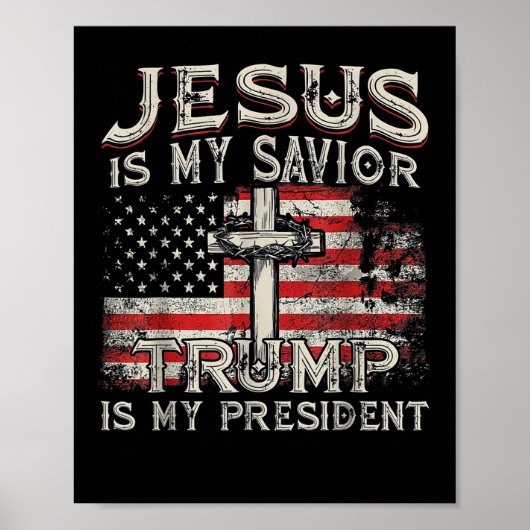 Jesus ist mein Retter Trump ist mein Präsident Ame Poster (Vorne)