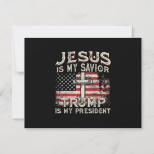Jesus ist mein Retter Trump ist mein Präsident Ame RSVP Karte