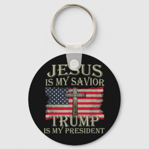 Jesus ist mein Retter Trump ist mein Präsident Ame Schlüsselanhänger