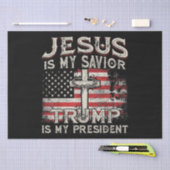 Jesus ist mein Retter Trump ist mein Präsident Ame Seidenpapier (Handwerk)