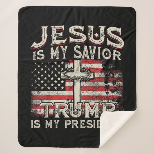 Jesus ist mein Retter Trump ist mein Präsident Ame Sherpadecke (Vorderseite)