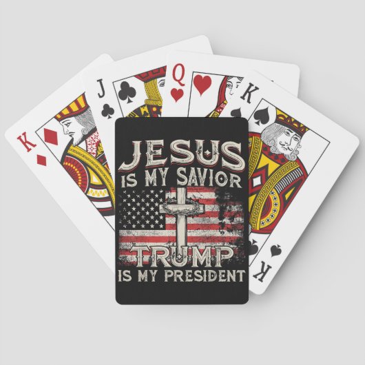 Jesus ist mein Retter Trump ist mein Präsident Ame Spielkarten (Rückseite)