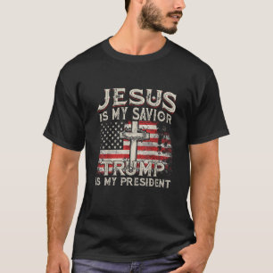 Jesus ist mein Retter Trump ist mein Präsident Ame T-Shirt