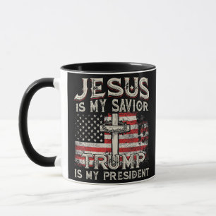 Jesus ist mein Retter Trump ist mein Präsident Ame Tasse
