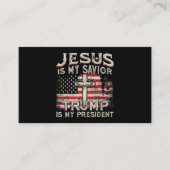 Jesus ist mein Retter Trump ist mein Präsident Ame Visitenkarte (Vorderseite)