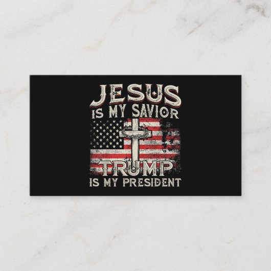 Jesus ist mein Retter Trump ist mein Präsident Ame Visitenkarte (Vorderseite)