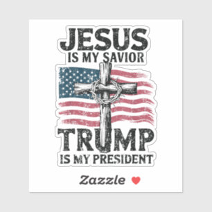 Jesus ist mein Retter Trump ist mein Präsident Aufkleber