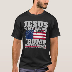 Jesus ist mein Retter Trump ist mein Präsident Bid T-Shirt