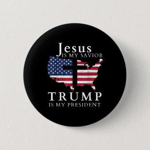 Jesus ist mein Retter Trump ist mein Präsident, di Button