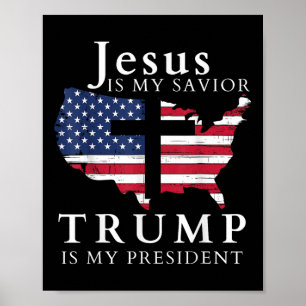 Jesus ist mein Retter Trump ist mein Präsident, di Poster