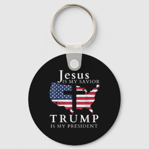 Jesus ist mein Retter Trump ist mein Präsident, di Schlüsselanhänger