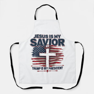 Jesus ist mein Retter Trump ist mein Präsident Fun Schürze