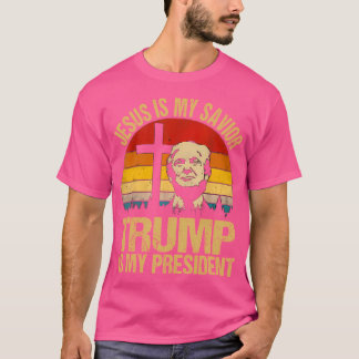 Jesus ist mein Retter Trump ist mein Präsident Fun T-Shirt