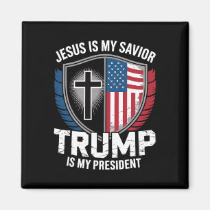 Jesus ist mein Retter Trump ist mein Präsident für Magnet