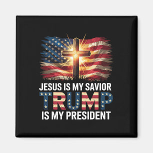 Jesus ist mein Retter Trump ist mein Präsident für Magnet