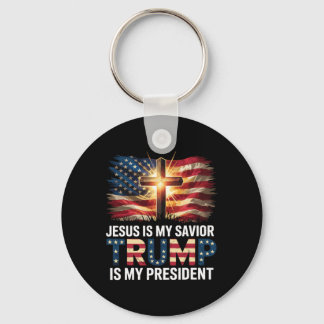Jesus ist mein Retter Trump ist mein Präsident für Schlüsselanhänger