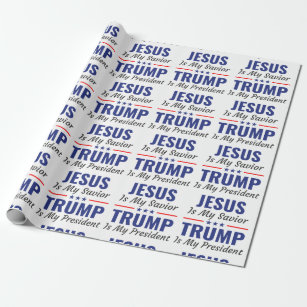 Jesus ist mein Retter Trump ist mein Präsident Geschenkpapier