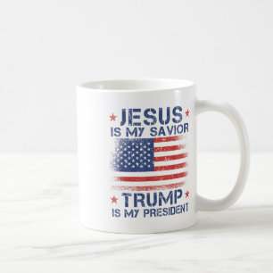 Jesus ist mein Retter Trump ist mein Präsident Ret Kaffeetasse