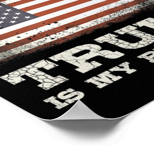 Jesus ist mein Retter, Trump ist mein Präsident T- Poster (Ecke)