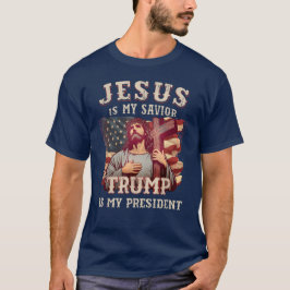 Jesus ist mein Retter Trump ist mein Präsident T-Shirt