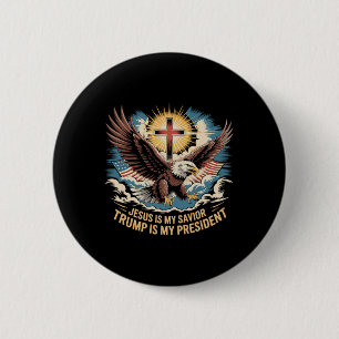 Jesus ist mein Retter Trump ist mein Präsident Tru Button