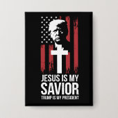 Jesus ist mein Retter Trump ist mein Präsident Tru Button (Vorderseite)