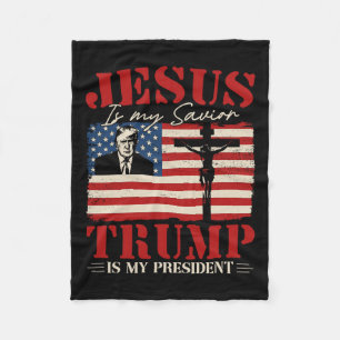 Jesus ist mein Retter Trump ist mein Präsident Tru Fleecedecke