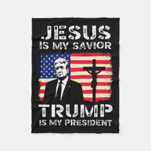 Jesus ist mein Retter Trump ist mein Präsident Tru Fleecedecke