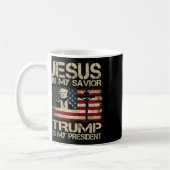 Jesus ist mein Retter Trump ist mein Präsident Tru Kaffeetasse (Links)