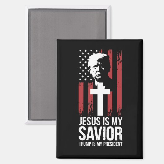 Jesus ist mein Retter Trump ist mein Präsident Tru Magnet (Vorderseite/Rückseite)