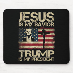 Jesus ist mein Retter Trump ist mein Präsident Tru Mousepad