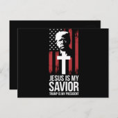 Jesus ist mein Retter Trump ist mein Präsident Tru Postkarte (Vorne/Hinten)