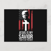 Jesus ist mein Retter Trump ist mein Präsident Tru Postkarte (Vorderseite)