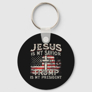 Jesus ist mein Retter Trump ist mein Präsident Tru Schlüsselanhänger