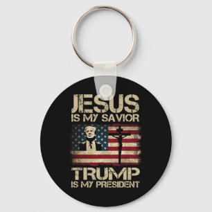 Jesus ist mein Retter Trump ist mein Präsident Tru Schlüsselanhänger