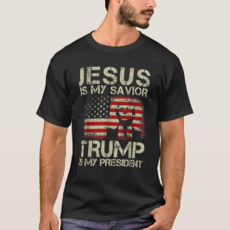 Jesus ist mein Retter Trump ist mein Präsident Tru T-Shirt