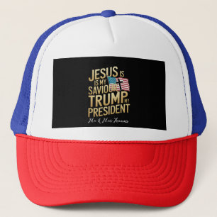 Jesus ist mein Retter, Trump ist mein Präsident Truckerkappe