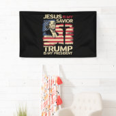 Jesus ist mein Retter Trump ist mein Präsident USA Banner (Insitu)
