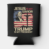 Jesus ist mein Retter Trump ist mein Präsident USA Dosenkühler (Vorderseite)