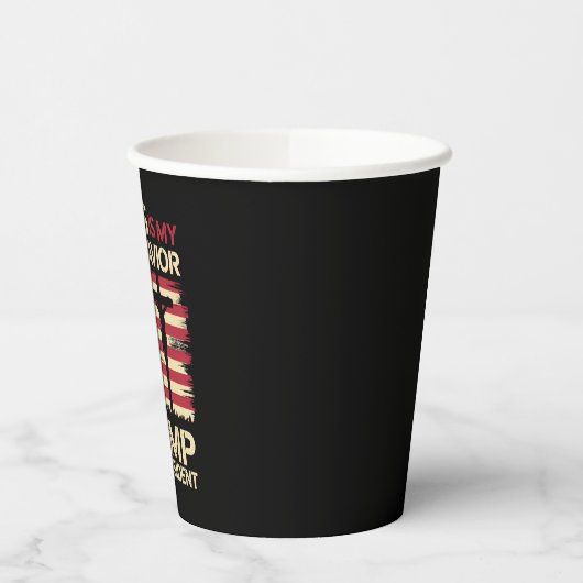 Jesus ist mein Retter Trump ist mein Präsident USA Pappbecher (Links)