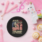 Jesus ist mein Retter Trump ist mein Präsident USA Pappteller (Party)