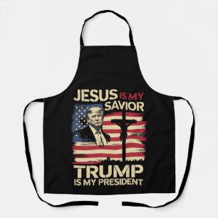 Jesus ist mein Retter Trump ist mein Präsident USA Schürze