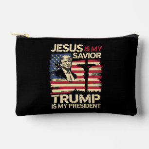 Jesus ist mein Retter Trump ist mein Präsident USA Zubehörtasche