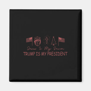 Jesus ist mein Retter Trump ist mein Präsident Wei Magnet