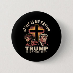 Jesus ist mein Retter Trump ist mein religiöser Pr Button