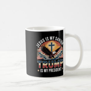 Jesus ist mein Retter Trump ist mein religiöser Pr Kaffeetasse