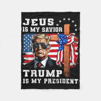 Jesus ist mein Retter Trump ist meine Flagge des P Fleecedecke