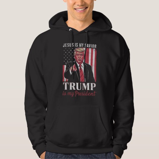 Jesus ist mein Retter Trump ist meine Präsidentenw Hoodie (Vorderseite)