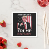 Jesus ist mein Retter Trump ist meine Präsidentenw Serviette (Beispiel)